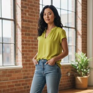 RACHEL Rachel Roy V-Neck Women’s Top - Size Large   NWT!! 🍀